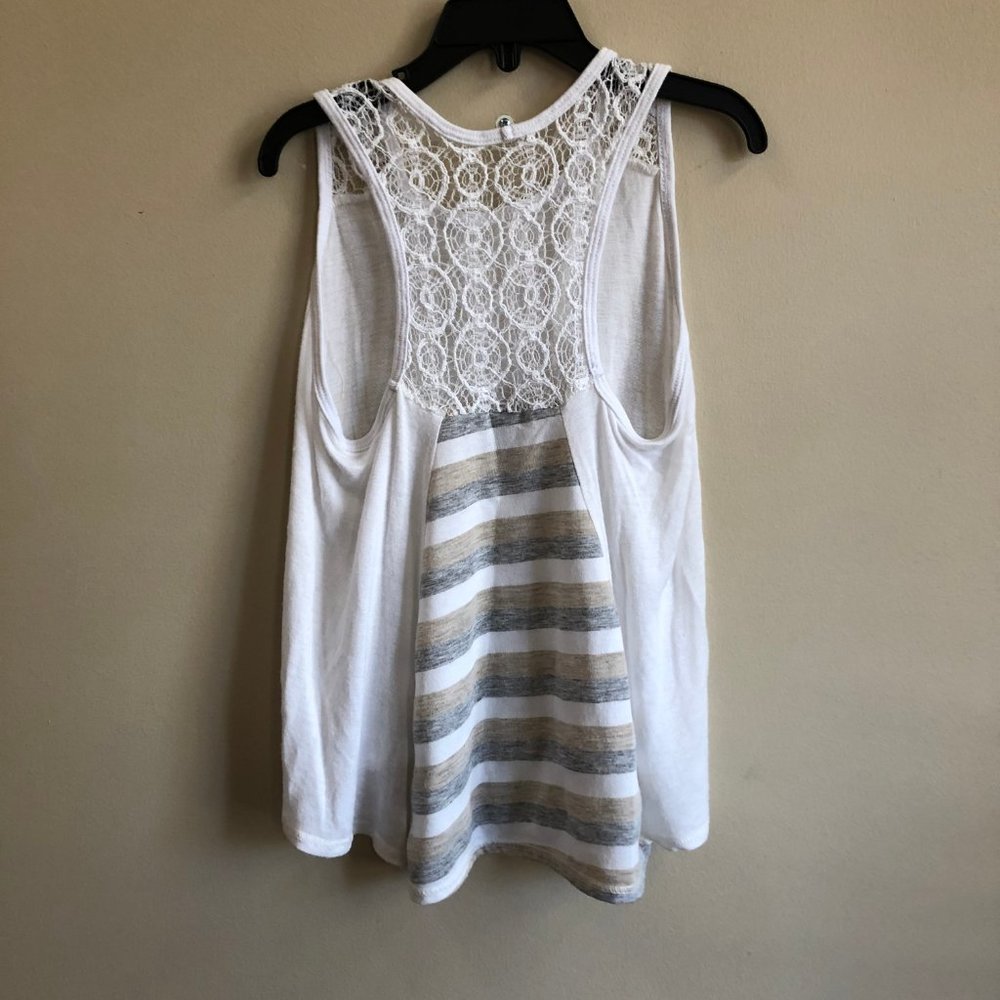 Mignone Girls Lightweight Tank Top w Lace detail